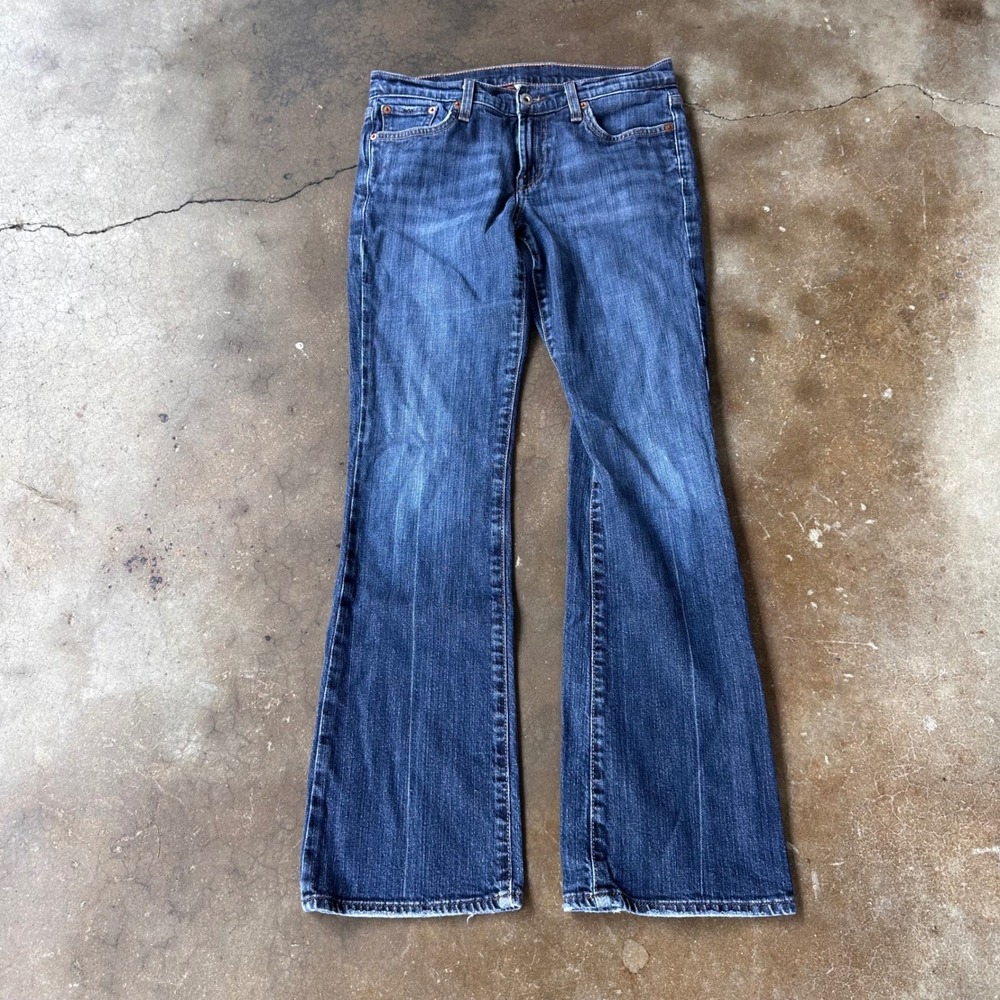 Lucky Brand Bootcut Jeans Womens 6/28 Blue Excellent Paisley Embroidered LowRise